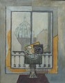 窓の前の静物画 3 1919 キュビズム パブロ・ピカソ
